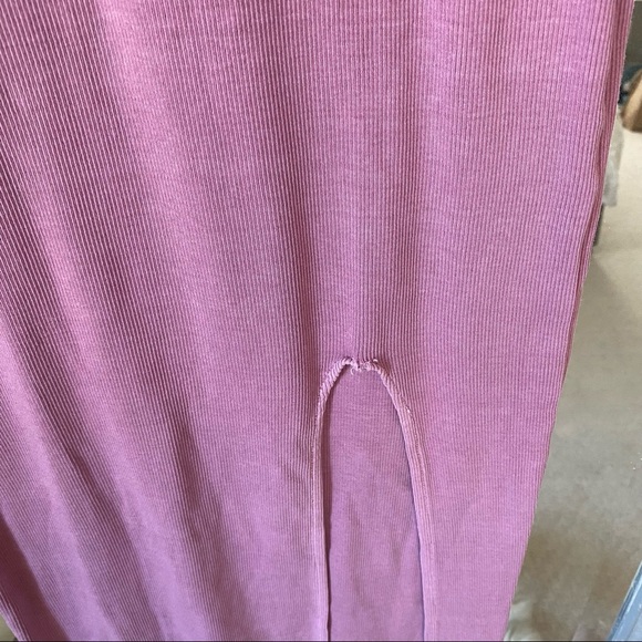 NSF Cari Mock Neck Slit Dress in Berry size S - Picture 7 of 8